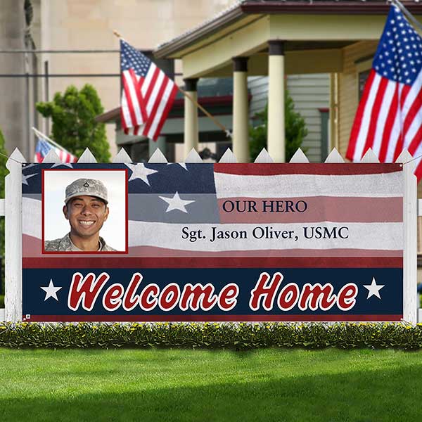 Personalized Military Proud Photo Banner - 8914