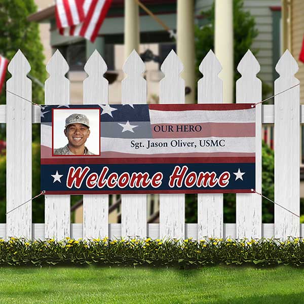 Personalized Military Proud Photo Banner - 8914