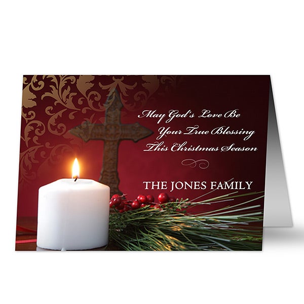 Personalized Light Of Christmas Holiday Cards - 8937