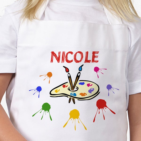Custom Apron for kids Personalized children aprons with photo for painting smock