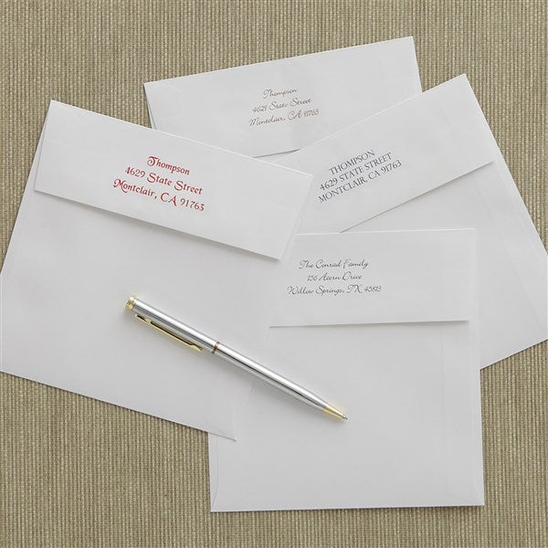 Personalized Return Address Imprinted Envelopes - 6" x 6" - 9063