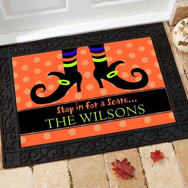 Personalized Halloween Doormats Witch