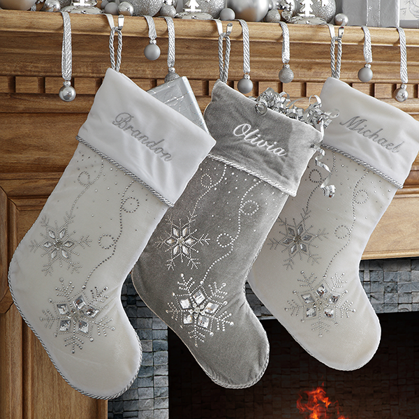 Personalized Christmas Stockings Season's Sparkle