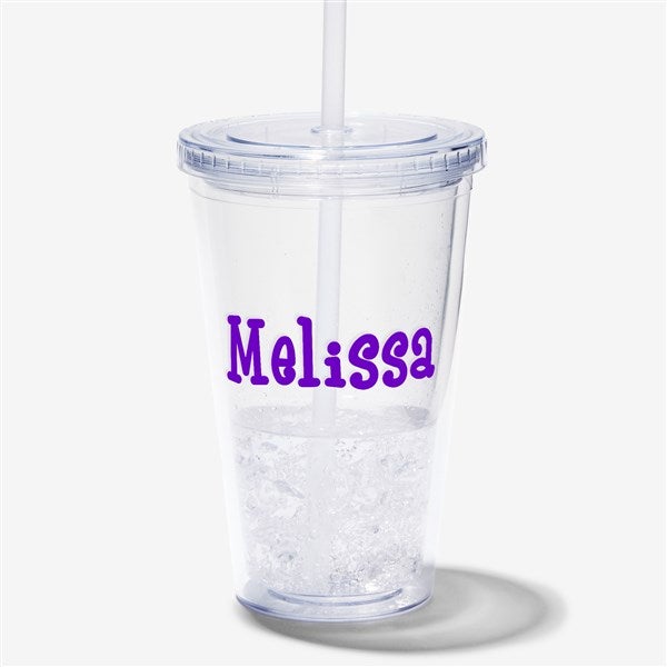 Personalized Reusable Drink Cup - Insulated Acrylic - 9153