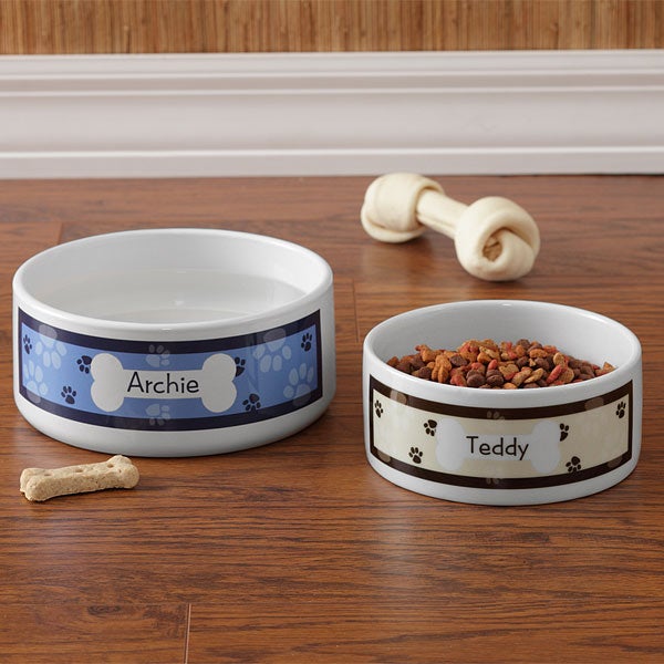 Personalized Dog Bowls - Throw Me A Bone - 9159