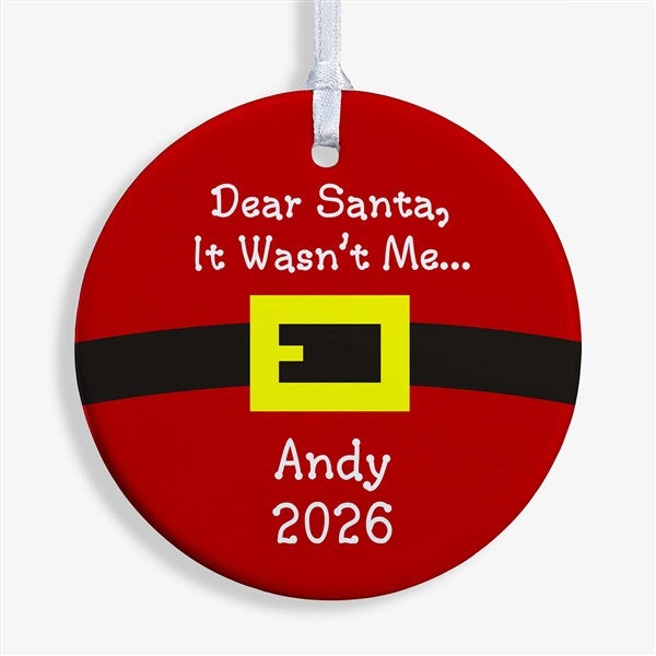 Personalized Christmas Ornaments - Santa's Belt - 9231