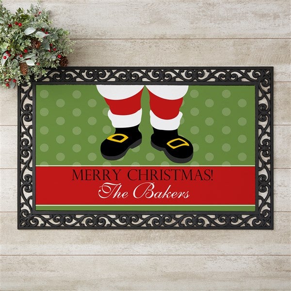 Personalized Christmas Doormats - Santa Stop Here - 9248