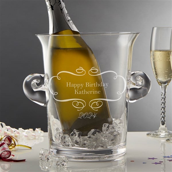 Personalized Ice Bucket Chiller - Birthday Wishes - 9368