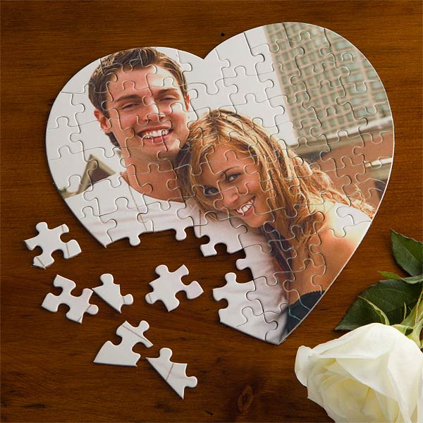Personalized Photo Puzzle - Love Connection Heart