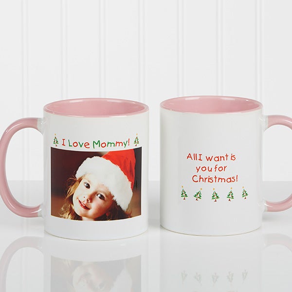 Personalized Loving You Photo Holiday Ceramic Mug - 9426