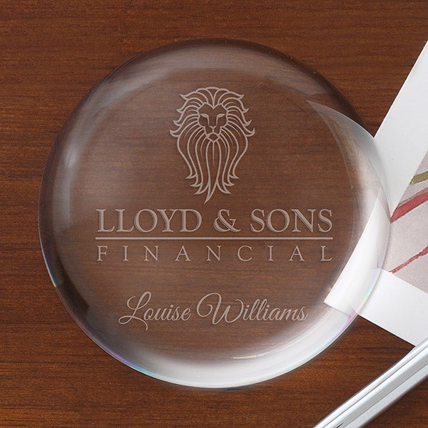 Business Logo Personalized Crystal Paperweight - 9459