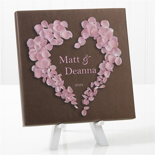 Personalized Canvas Wall Art - Hearts of Roses - 9535