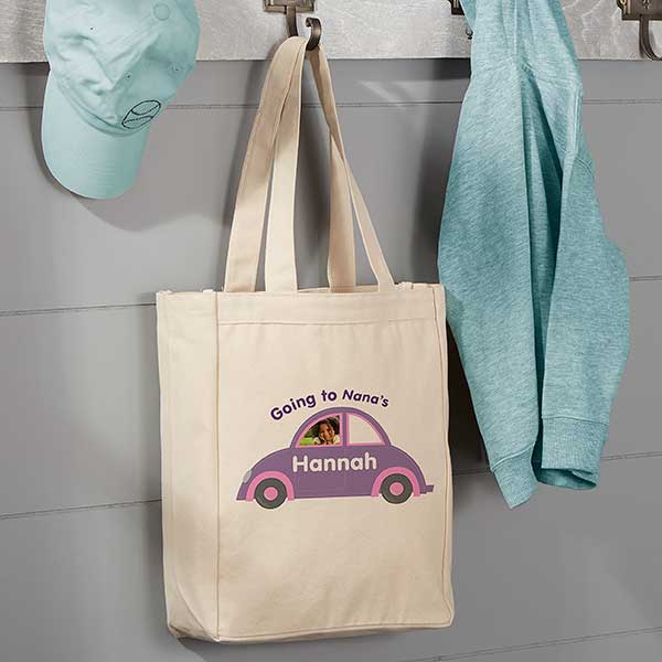 Kids Sleep Over Photo Canvas Tote Bag Small