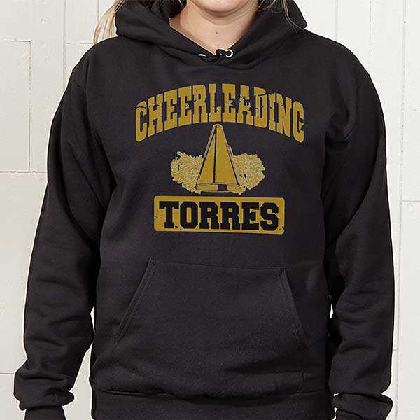 Personalized Sports Hooded Black Sweatshirt Kids Gifts