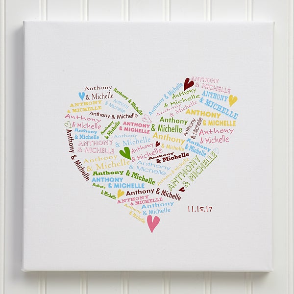 Personalized Canvas Art - Heart of Love - 9584