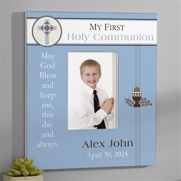 Personalized Communion Picture Frame for Boys - 9738