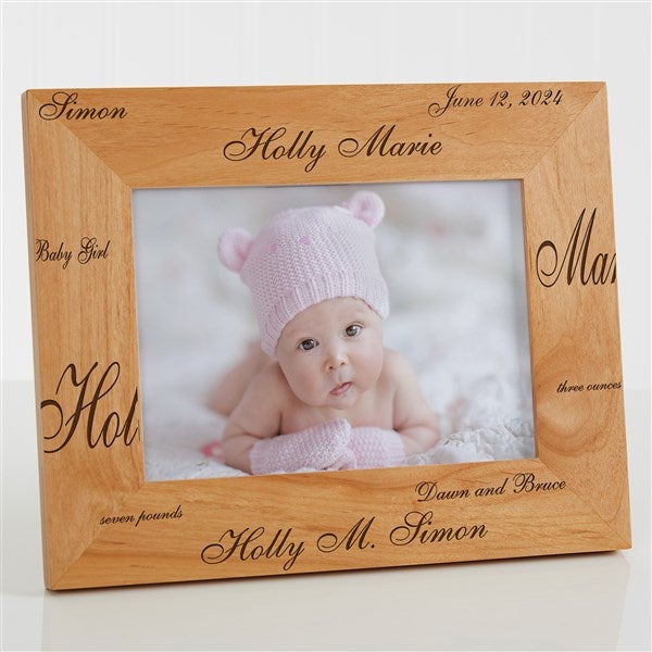 Personalized Newborn Baby Wood Frame - Our New Arrival Collection - 9769
