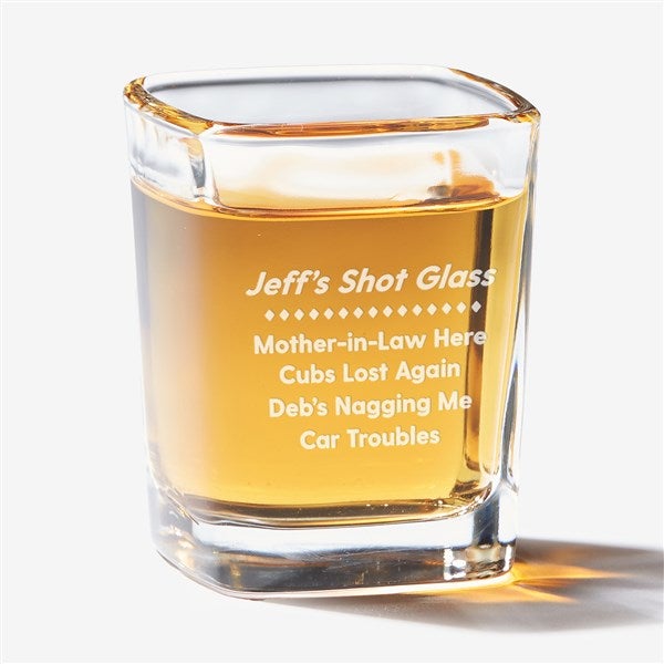 Personalized Shot Glass - Name Your Troubles - 9859
