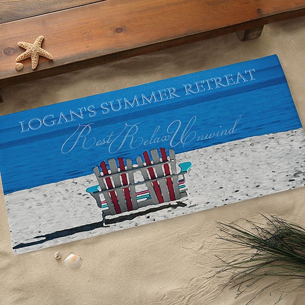 Custom Personalized Beach Door Mat - 9930