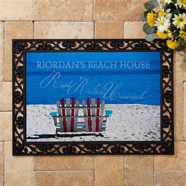 Personalized Doormat, Pet On The Beach Welcome To Our Beautiful