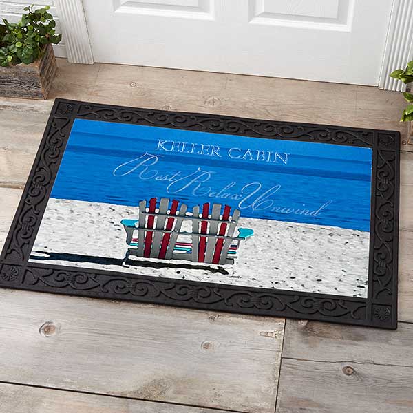 Personalized Custom Door Mat Beach Design