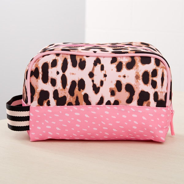 Leopard Print Embroidered Toiletry Bag by Stephen Joseph