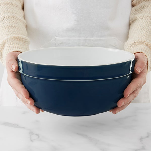 Made With Love Personalized Ceramic Serving BowlNavy