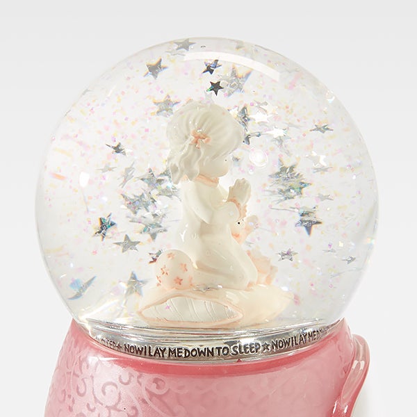 Engraved First Communion Praying Girl Snow Globe