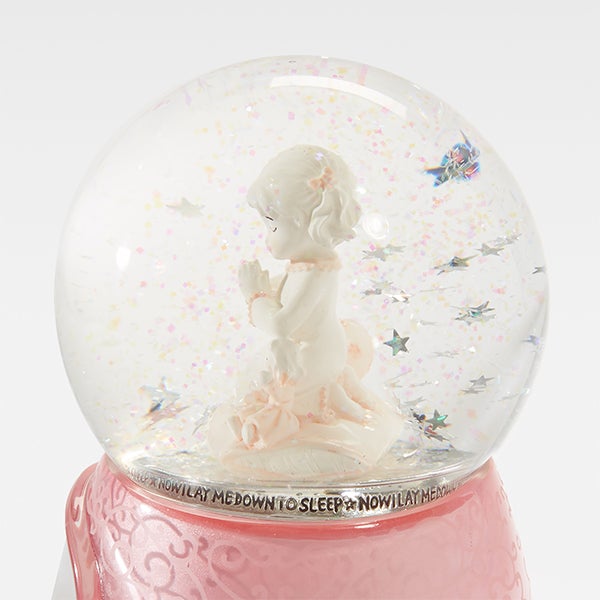 Engraved Baptism Praying Girl Snow Globe
