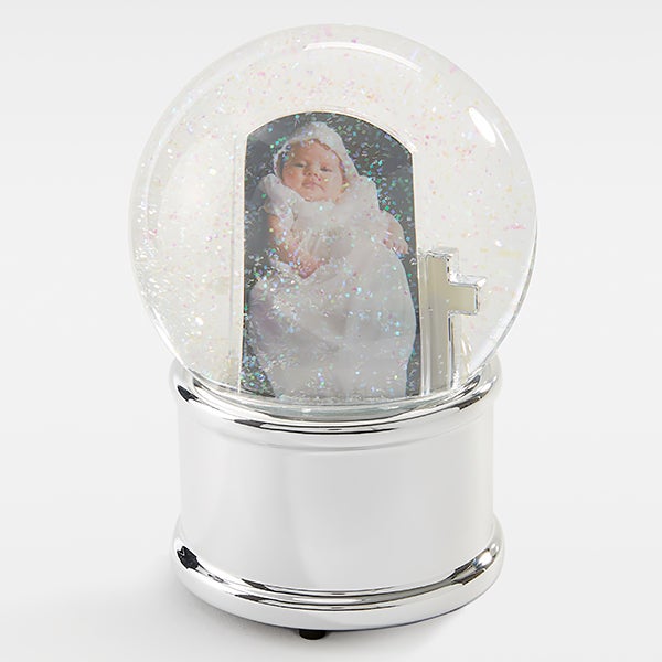 Engraved Baptism & First Communion "Bless This Child" Snow Globe