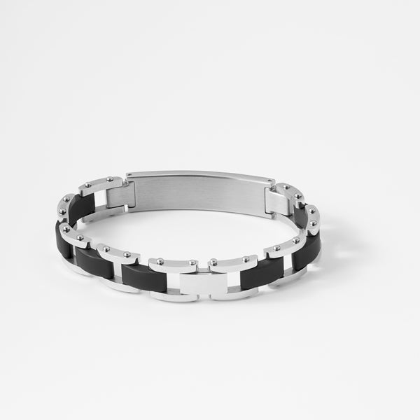 Engraved Kids Matte Black ID Bracelet