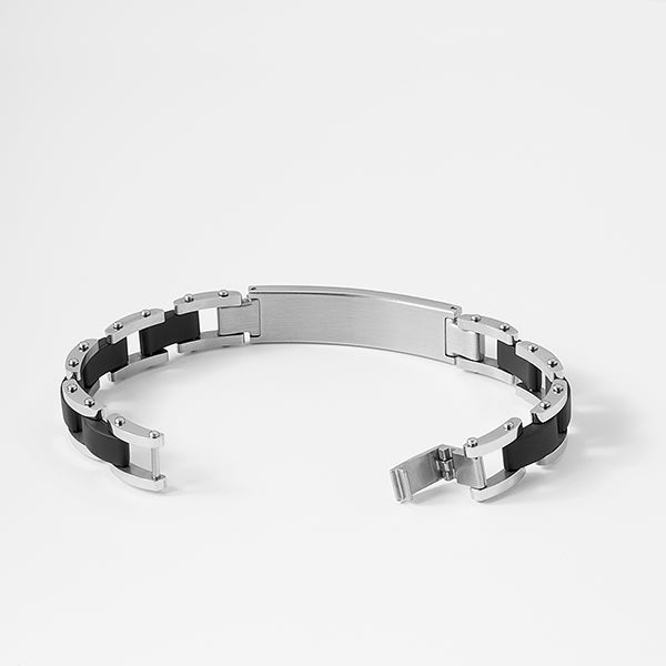 Engraved Kids Matte Black ID Bracelet