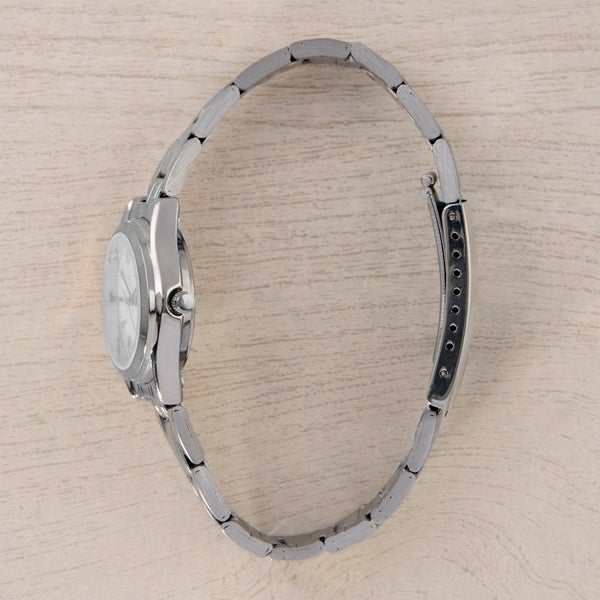 Women's Engraved Silver Watch TFX By Bulova