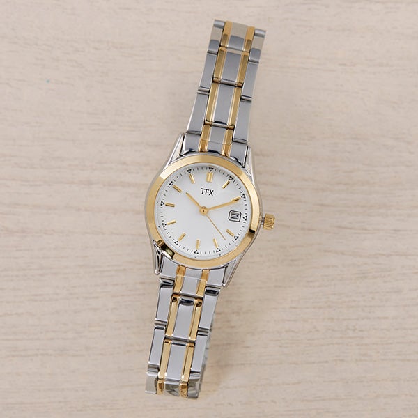 TFX By Bulova Engraved Women's Two Tone Watch
