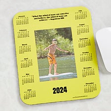 Personalized Photo and Calendar Mouse Pad with Famous Quotes - 6060