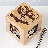 Personalized Wooden Photo Cubes - Our Love - 6072
