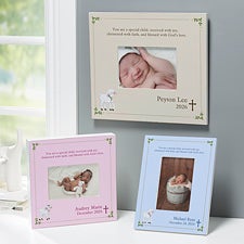 Personalized Baby Christening  Baptism Picture Frames - 6110