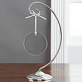 Curved Silver Christmas Ornament Display Stand - 6124