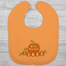Personalized Babys First Halloween Pumpkin Bib - 6133