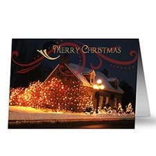 Holiday Home Personalized Christmas Cards - 6164