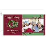 Christmas Wreath Personalized Photo Postcard Christmas Cards - 6195