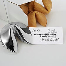 Personalized Silver Fortune Cookie - Graduation Style - 6246