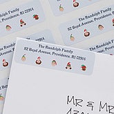Holiday Family Personalized Character Return Address Labels - 6260