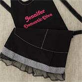 Black Personalized Apron with Ruffle - You Name It - 6262