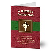 Blessed Christmas Personalized Religious Christmas Cards - 6295
