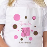 Lil Baker Personalized Kids Apron with Polka Dots - 6333