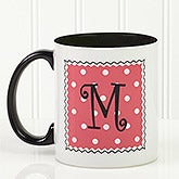 Womens Personalized Polka Bot Coffee Mug - 6386