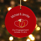 Engagement Christmas Ornament
