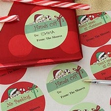 Personalized Christmas Gift Tag Stickers - Dont Open Until Christmas - 6448