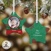 Star Photo Personalized Christmas Ornaments - 6487